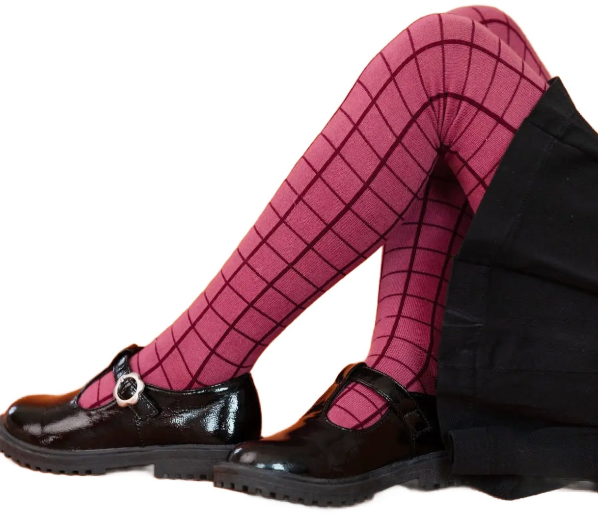 Mulberry Grid Knit Tights