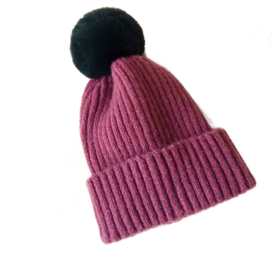 Colorblock Pom Pom Beanies