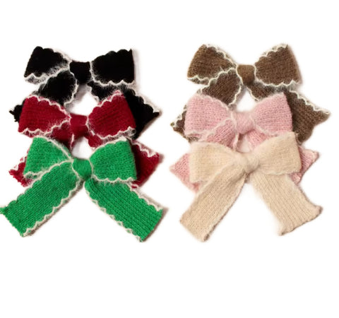 Kids Cotton Hairpin Bow