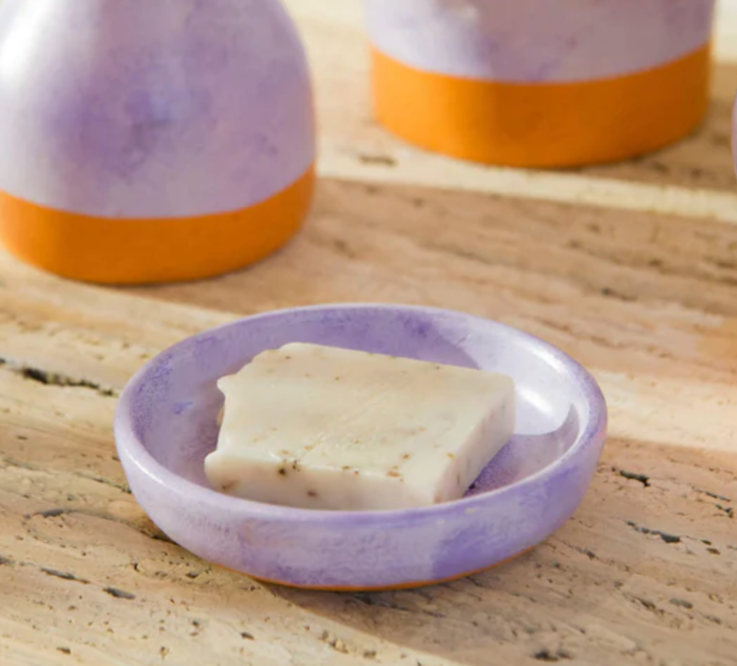 Washed Lavender Soap Dish