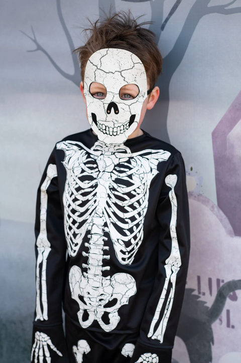 Glow-in-the-Dark Skeleton Shirt Pants Mask