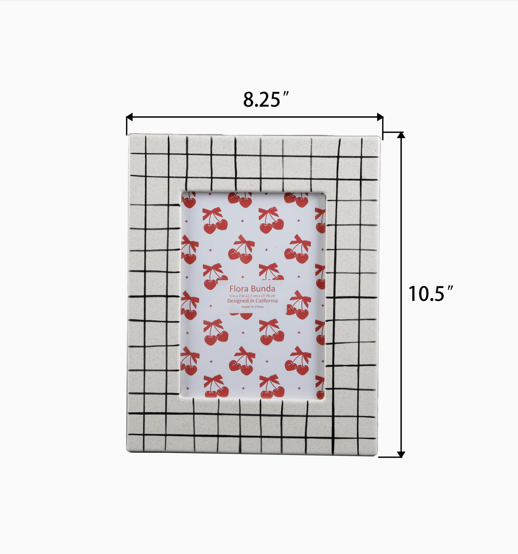 5 X 7 Checker Line Ceramic Frame