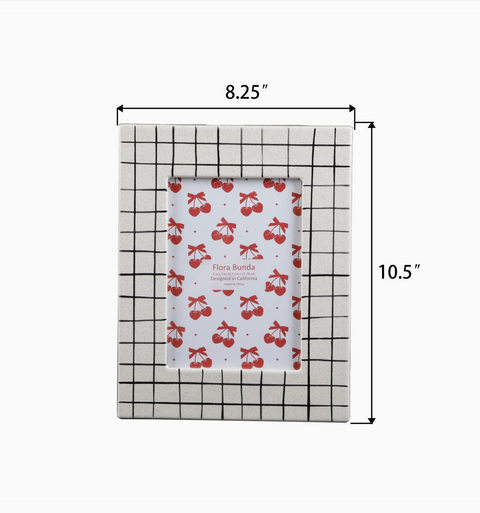 5 X 7 Checker Line Ceramic Frame