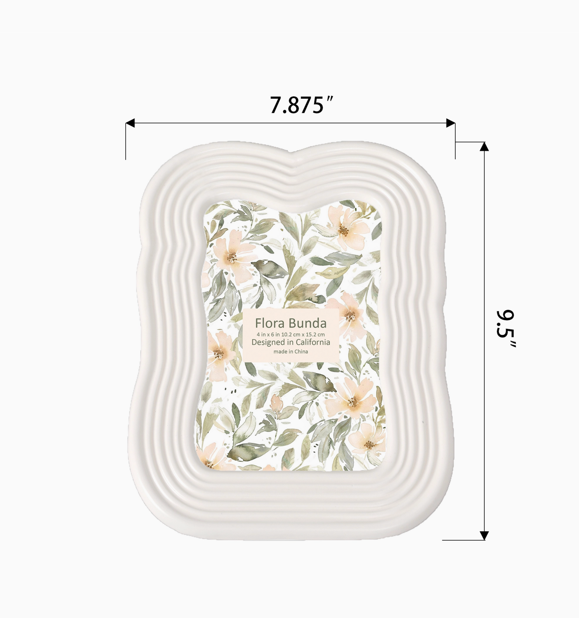 4 X 6 Curves Ceramic Frame