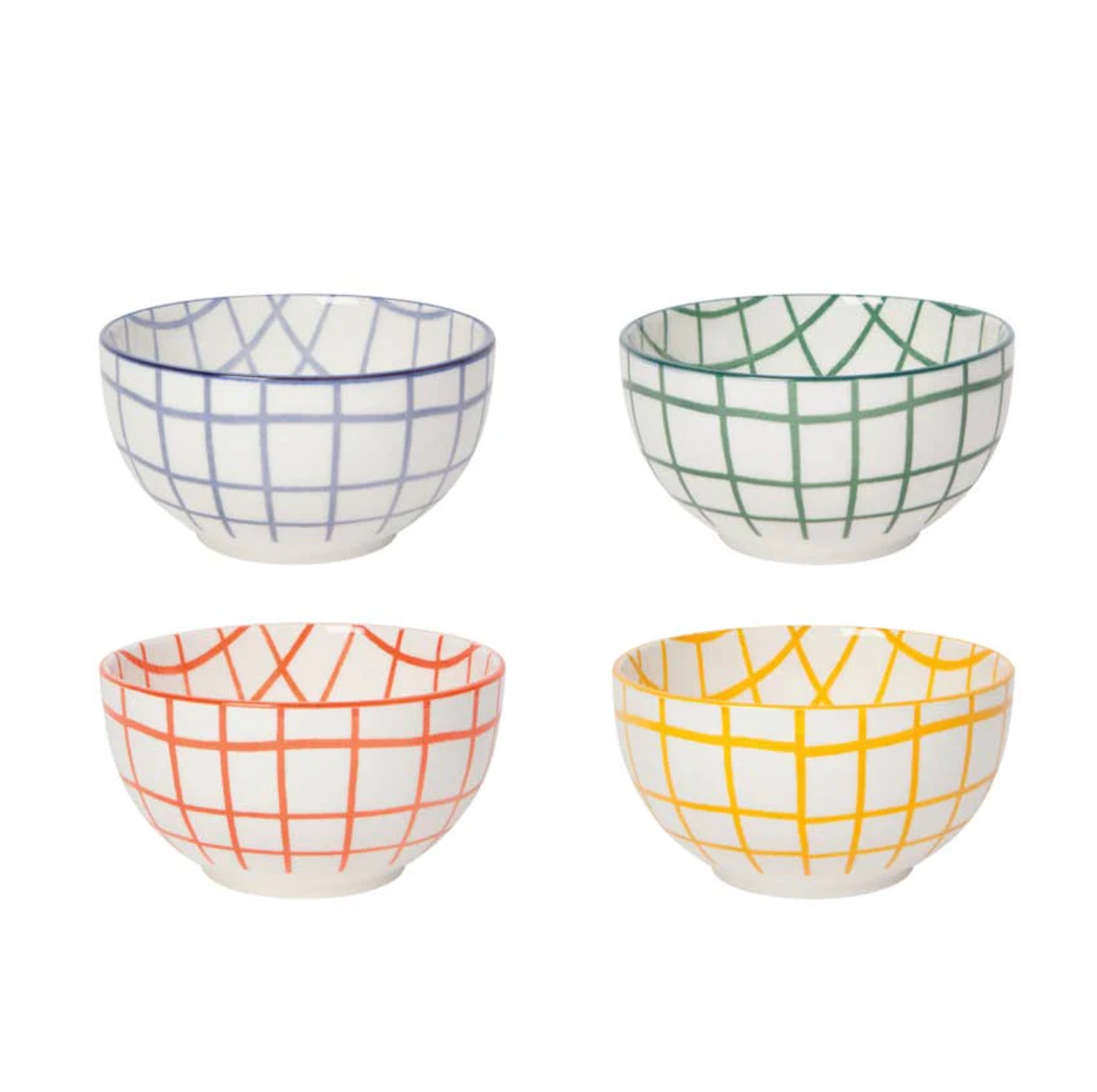 Assorted Wobbly Check Bowls