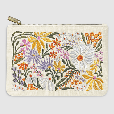Zip Pouch Flower Market Wildflowers