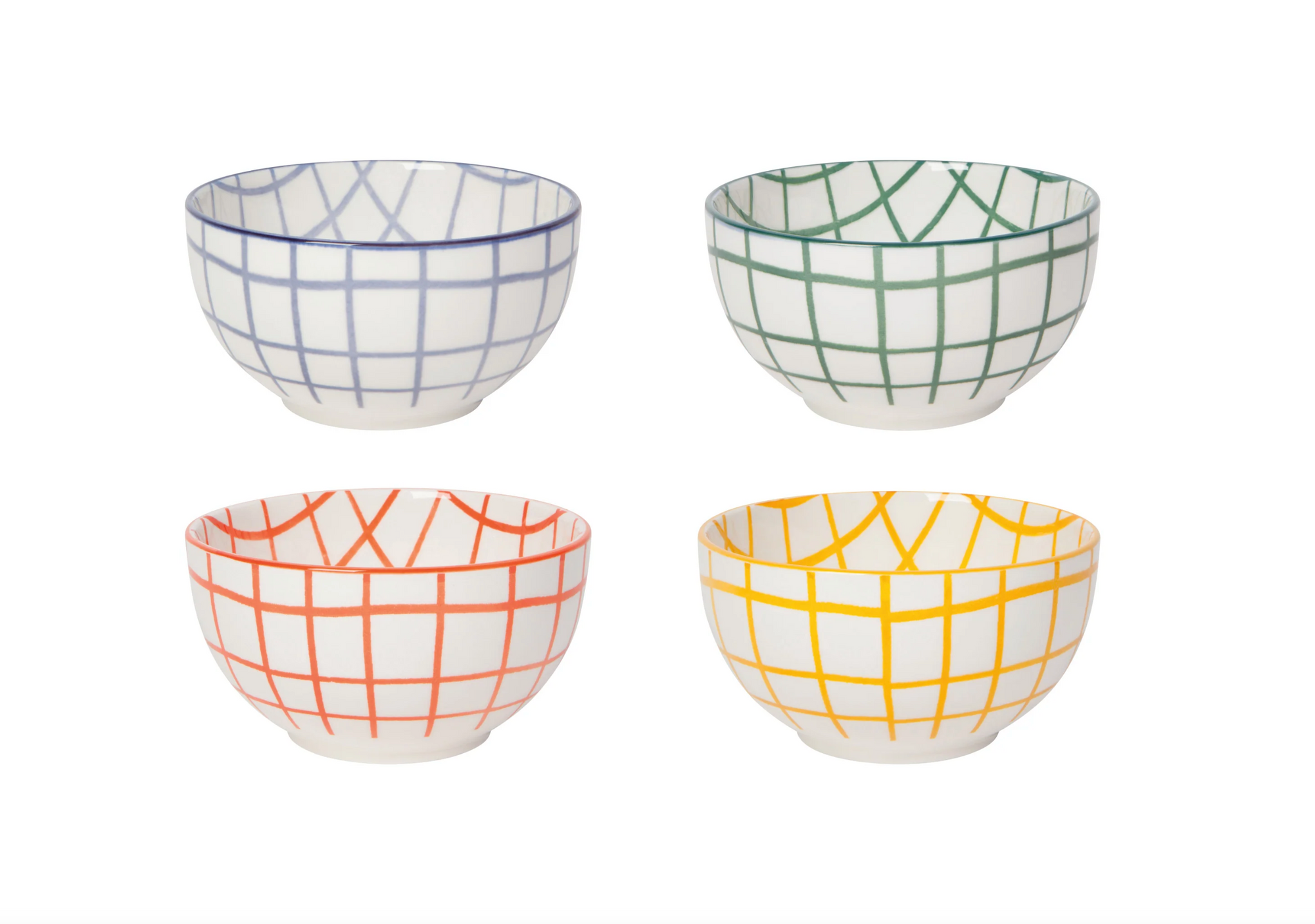 Assorted Wobbly Check Bowls