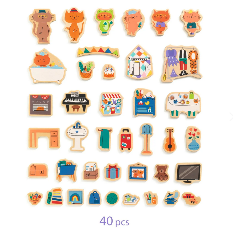 Inzebox Magnetic House Play Set