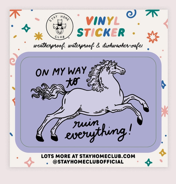Ruin Horse Vinyl Sticker