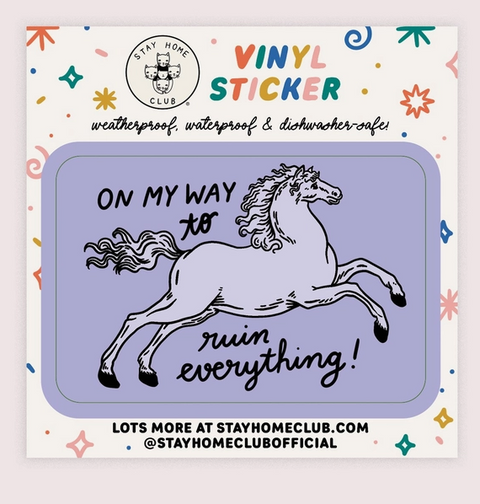 Ruin Horse Vinyl Sticker