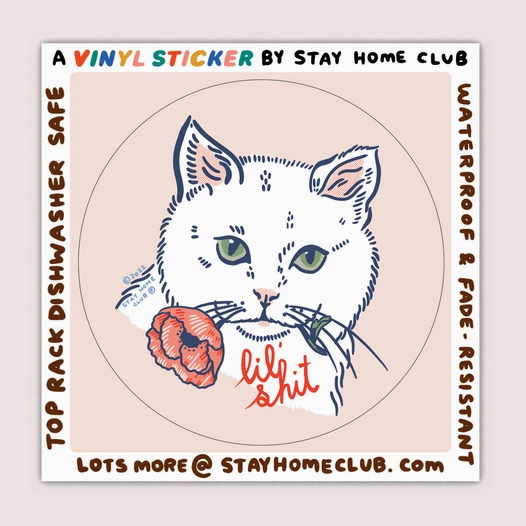 Lil Shit (Cat) Vinyl Sticker