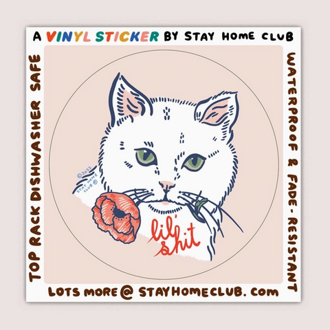 Lil Shit (Cat) Vinyl Sticker