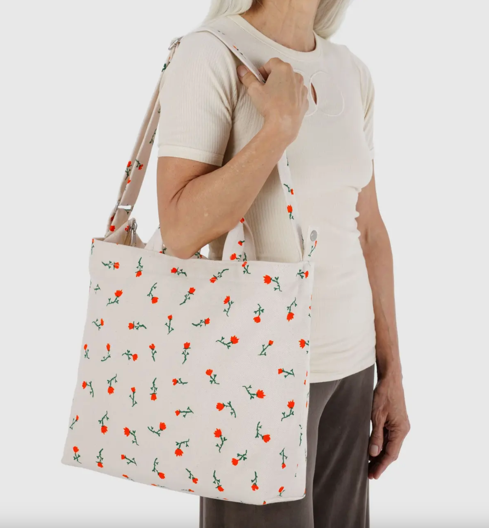 Horizontal Zip Duck Bag - Painted Wildflower