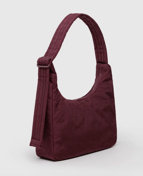 Mini Nylon Shoulder Bag - Mahogany