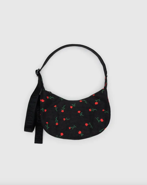 Small Nylon Crescent Bag - Painted Wildflower