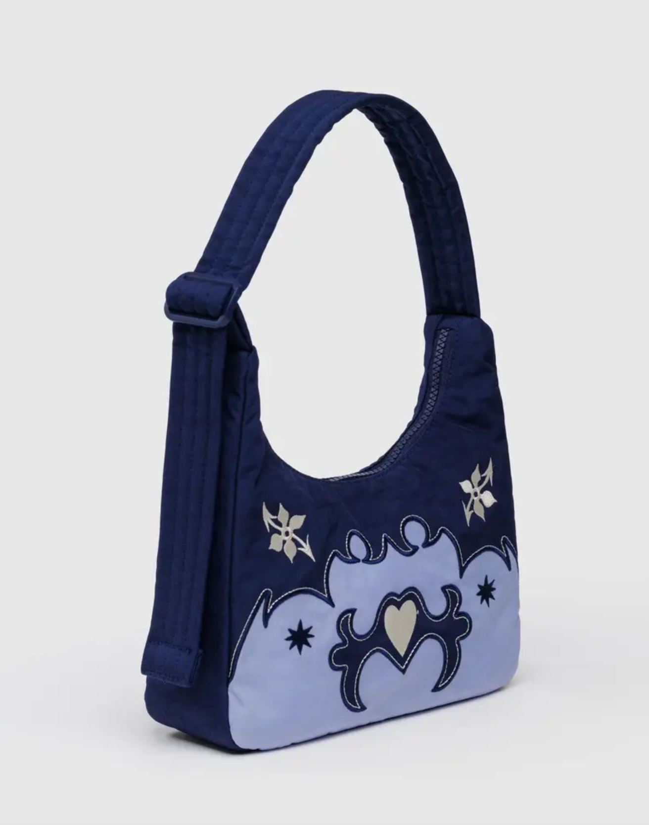 Mini Nylon Shoulder Bag - Western Appliqué