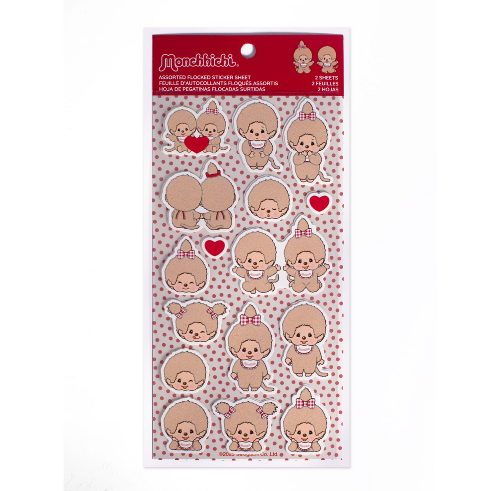 Monchhichi Furry Sticker Sheet