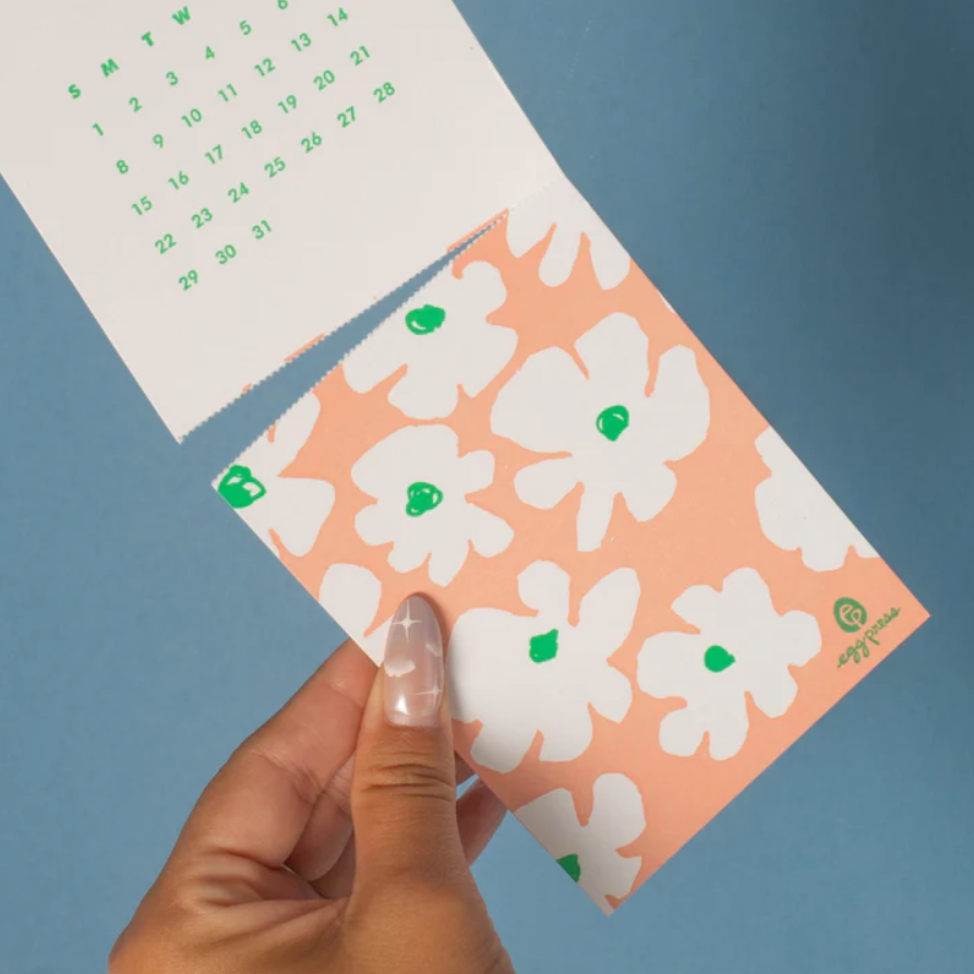 2026 Letterpress Postcard Wall Calendar