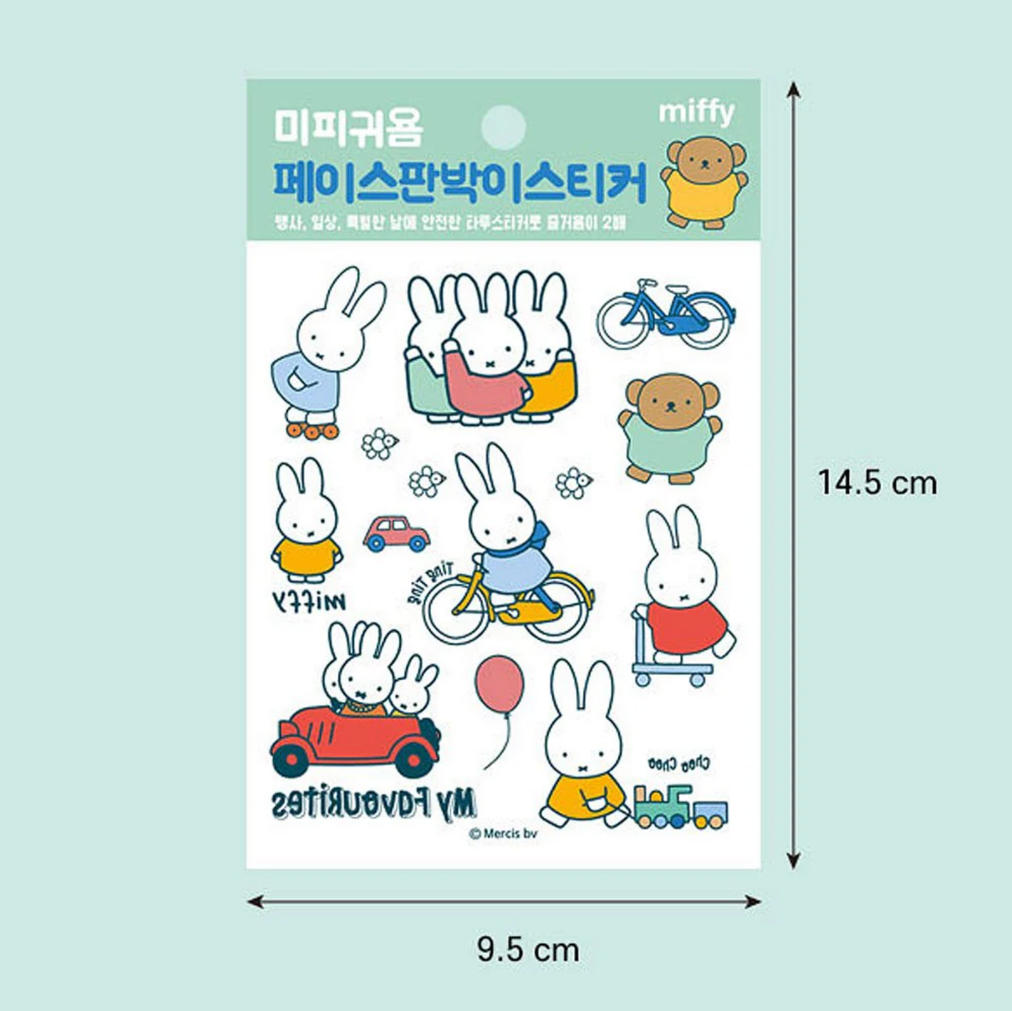 Miffy Temporary Tattoo Sticker Sheet – Water Transfer Decal