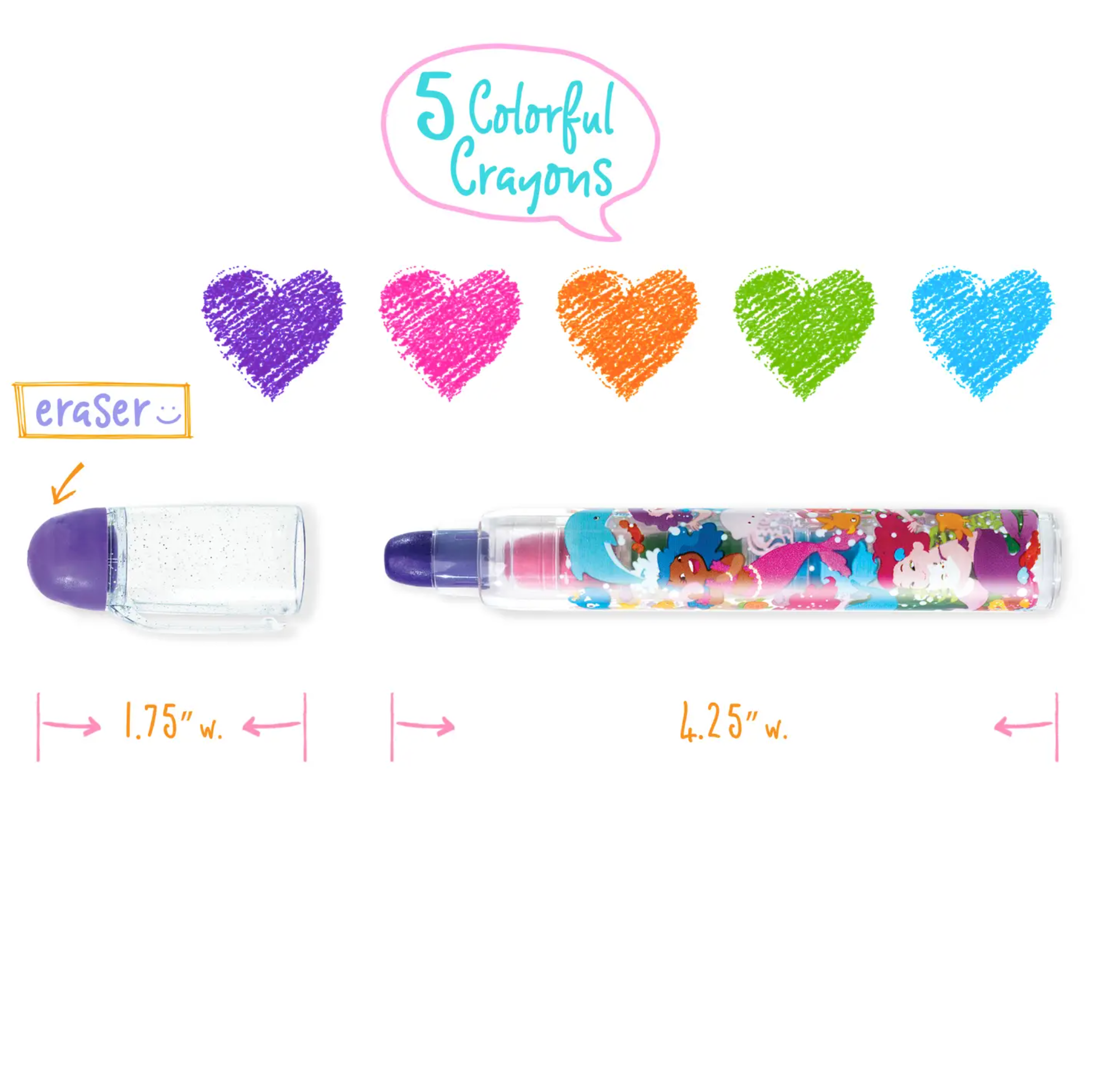 Color Stack to Go Erasable Crayons - Magical Mermaids