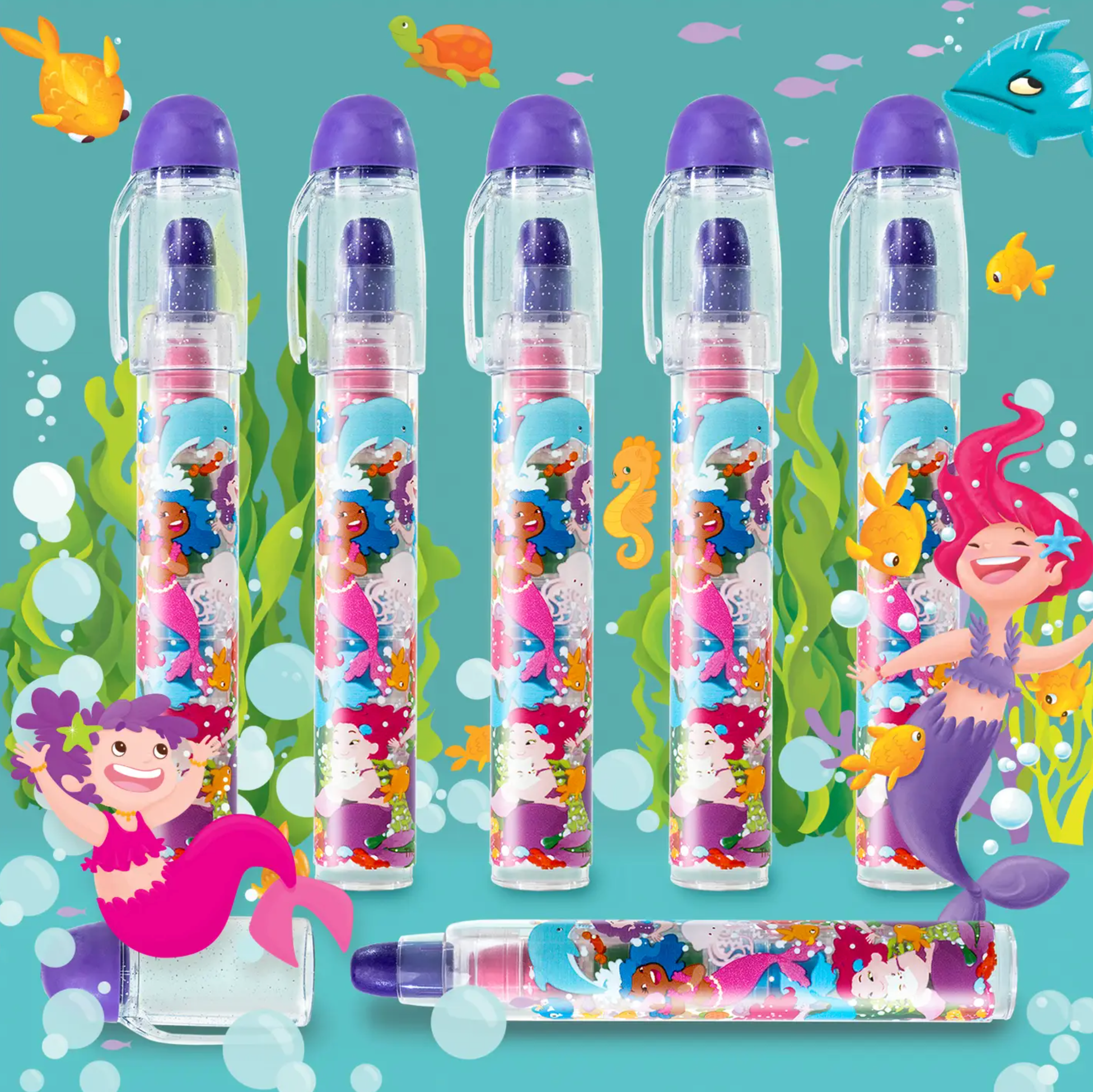 Color Stack to Go Erasable Crayons - Magical Mermaids