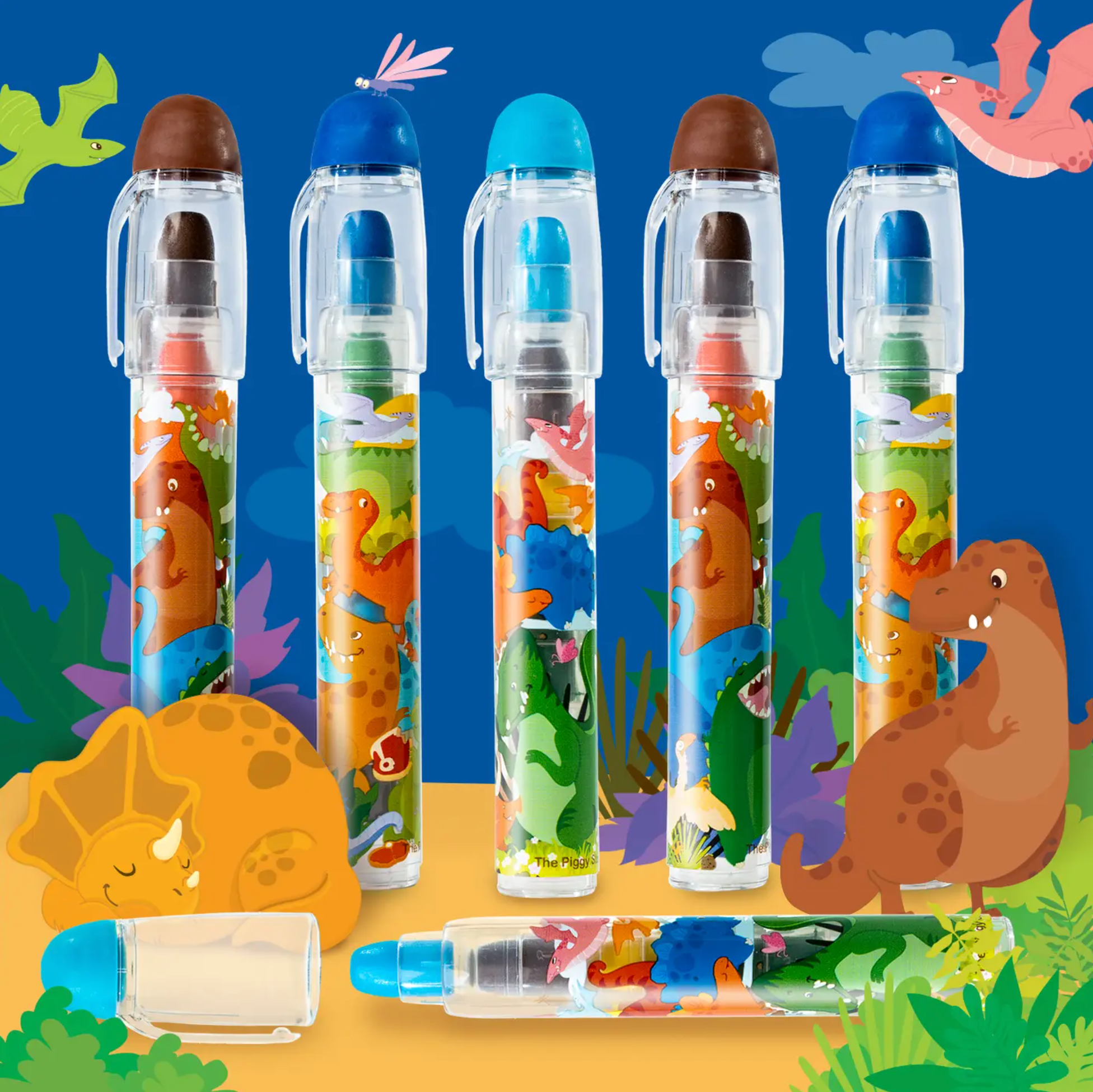 Color Stack to Go Erasable Crayons- Dinosaurs