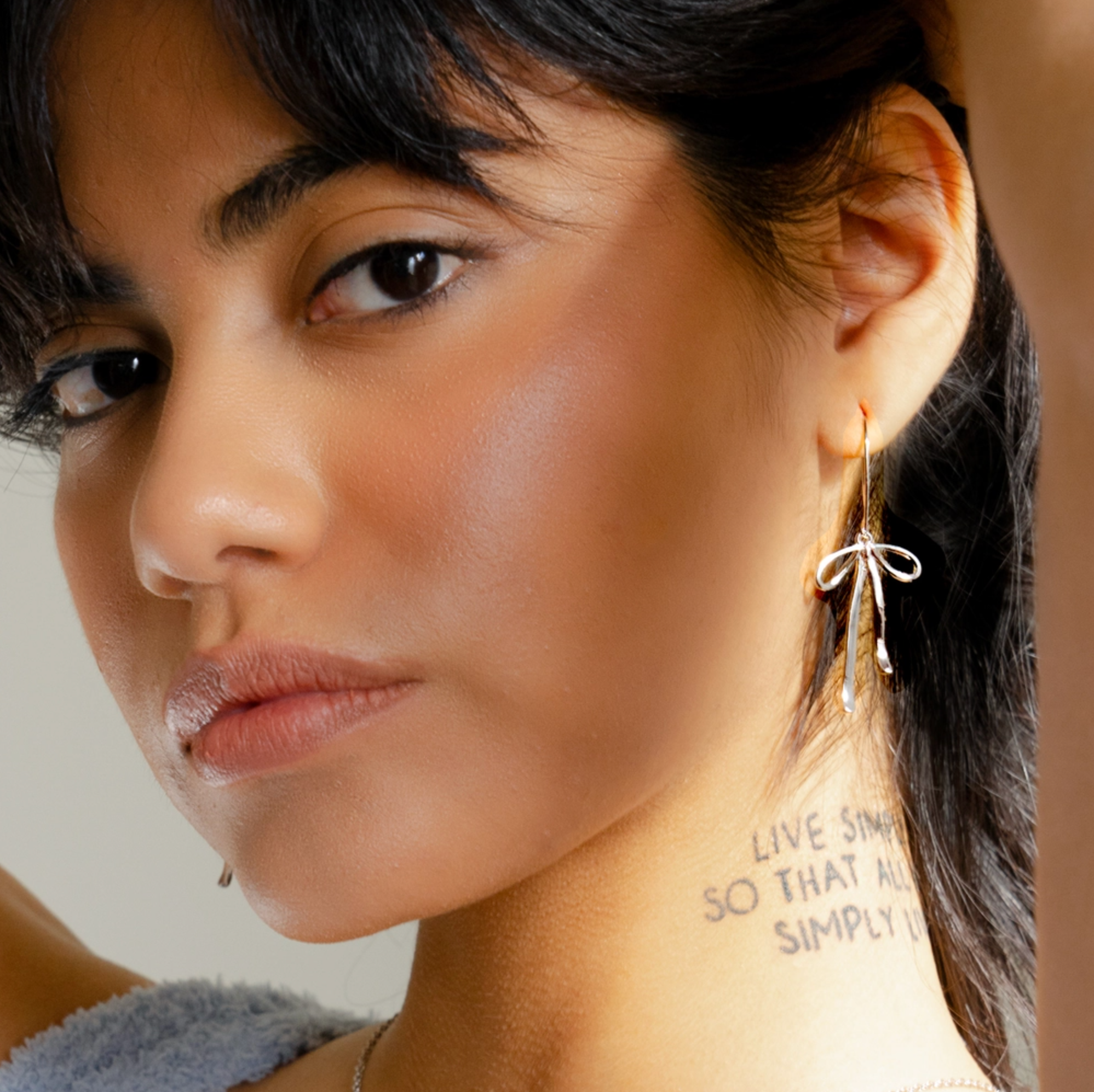 Bad To the Bow Earrings - Silver Rhodium Plated