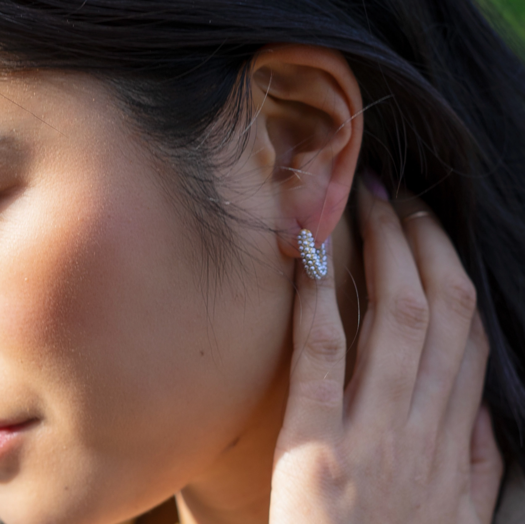 Pearl Mini Dot Hoops - Stay Forever