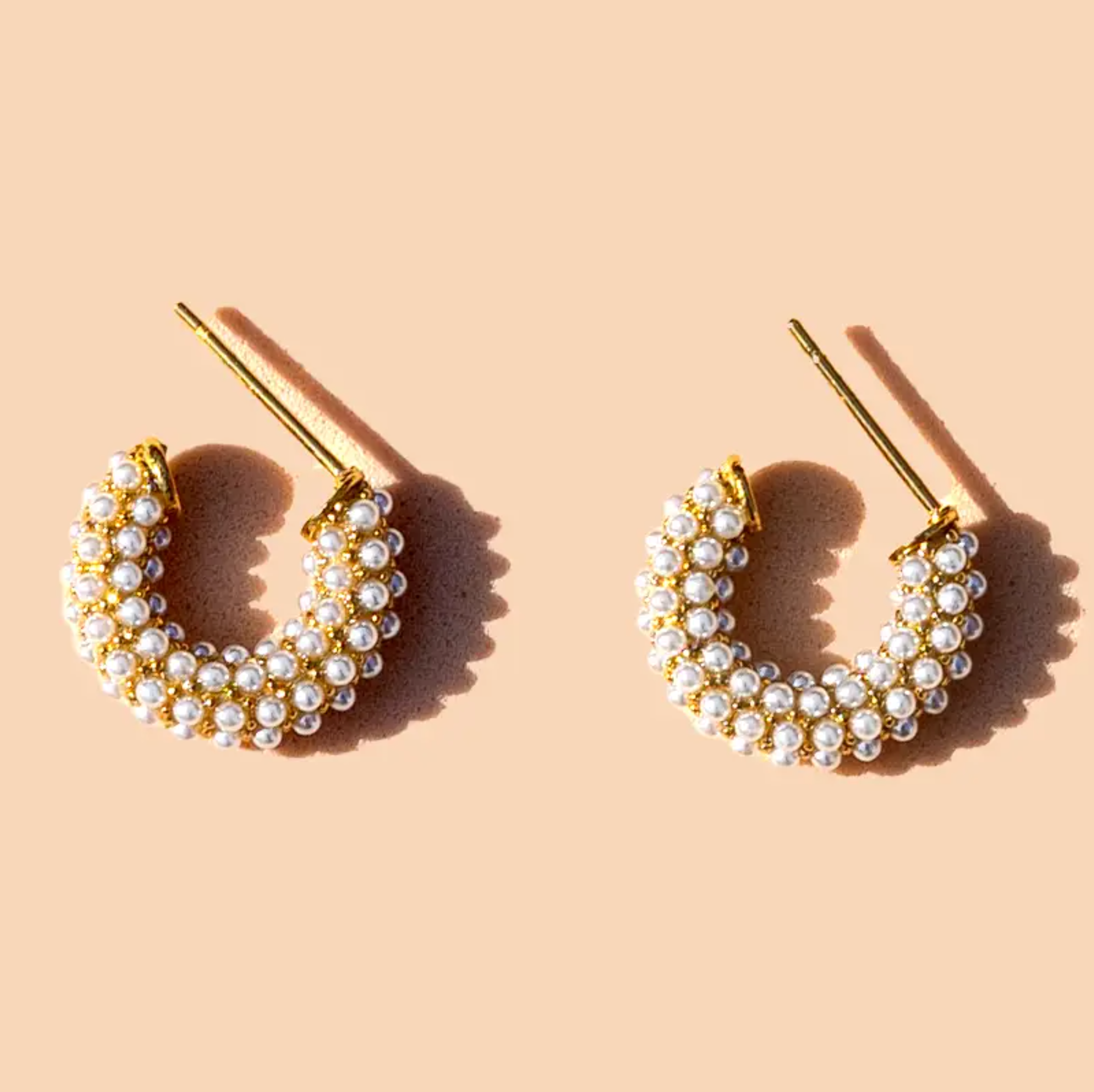 Pearl Mini Dot Hoops - Stay Forever