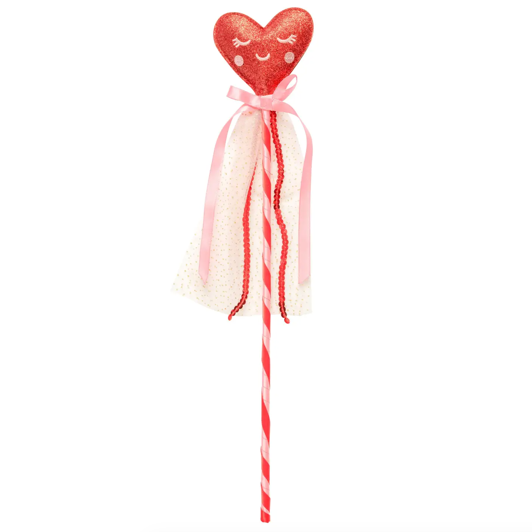 Red Glitter Heart Wand