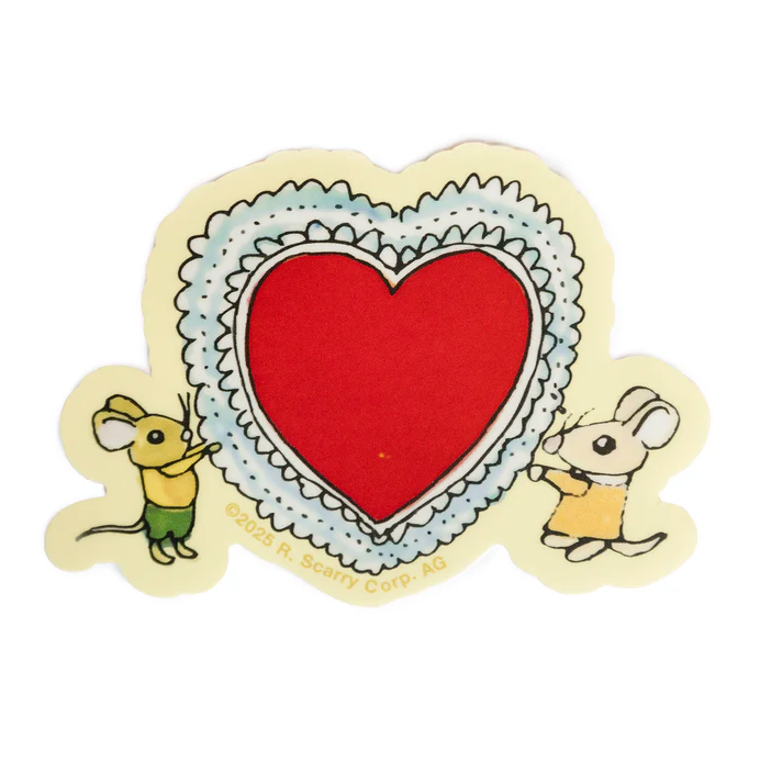 3P4 X Richard Scarry® Valentine - Mice Heart Sticker