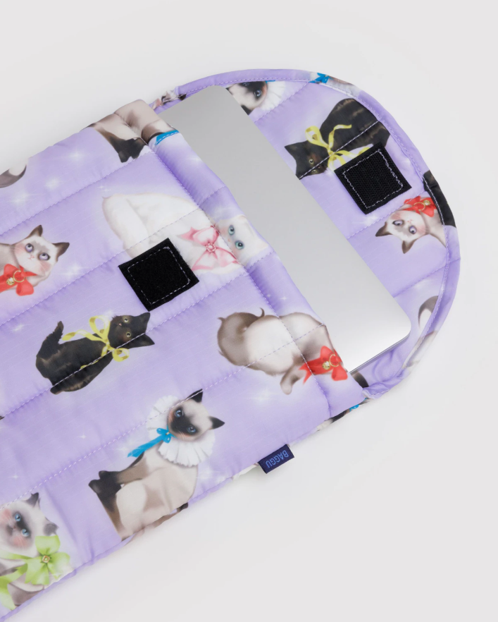 Puffy Laptop Sleeve 13"/14" - Fancy Cats
