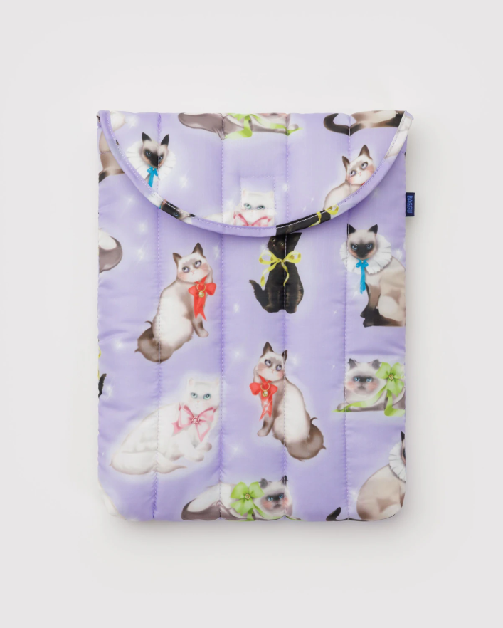 Puffy Laptop Sleeve 13"/14" - Fancy Cats