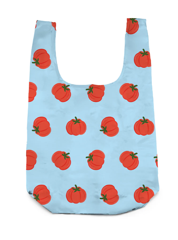 2-in-1 Bag Charm & Reusable Shopper Bag - Ripe Red Tomato