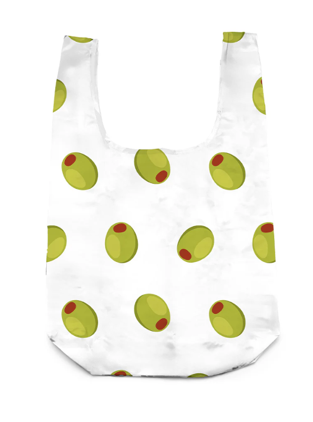 2-in-1 Bag Charm & Reusable Shopper Bag - Green Olive