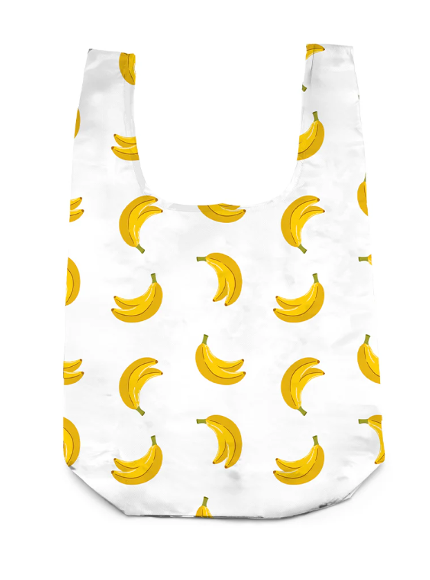 2-in-1 Bag Charm & Reusable Shopper Bag - Ripe Yellow Banana