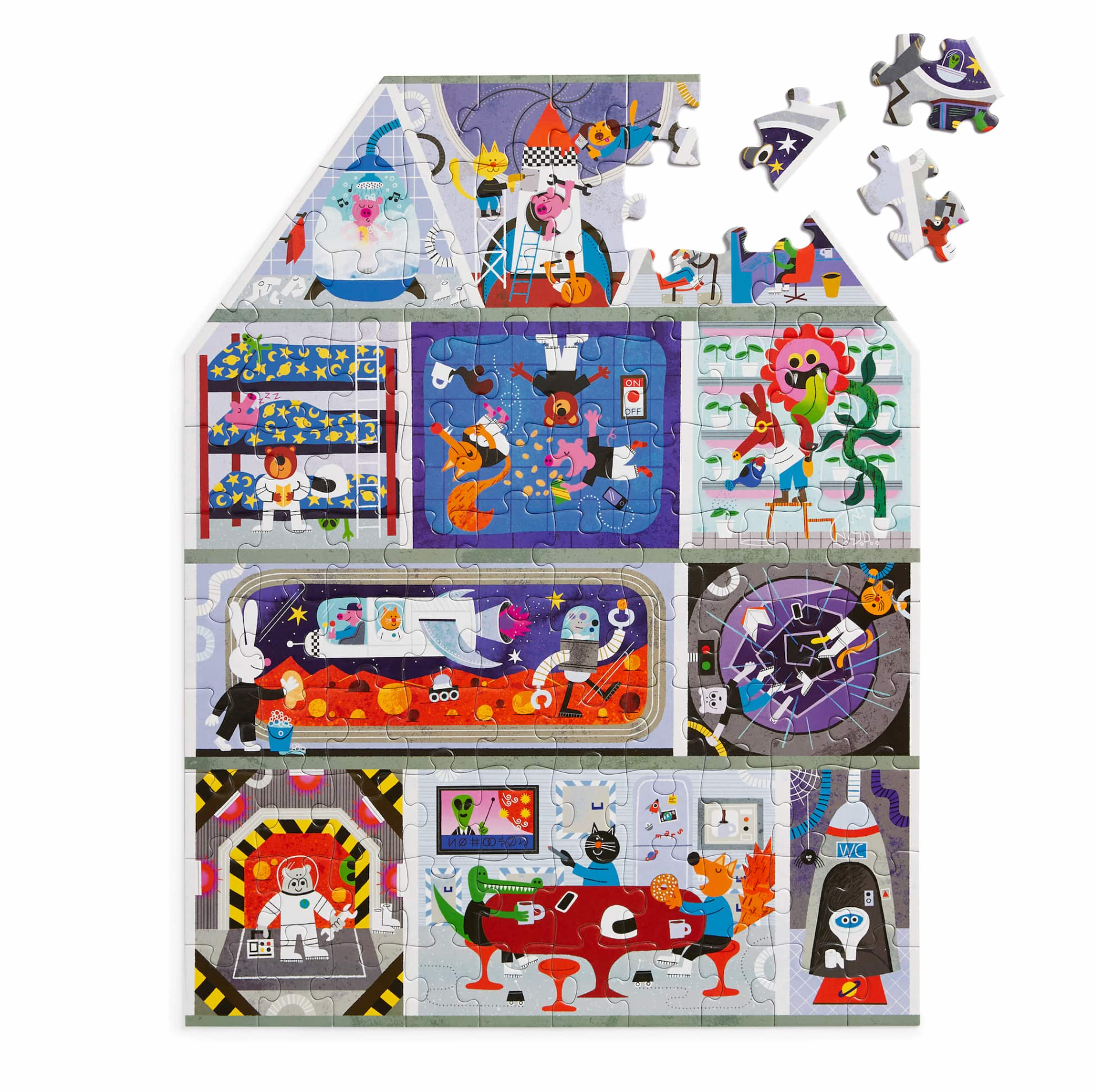 House On Mars 100 Piece House-Shaped Puzzle