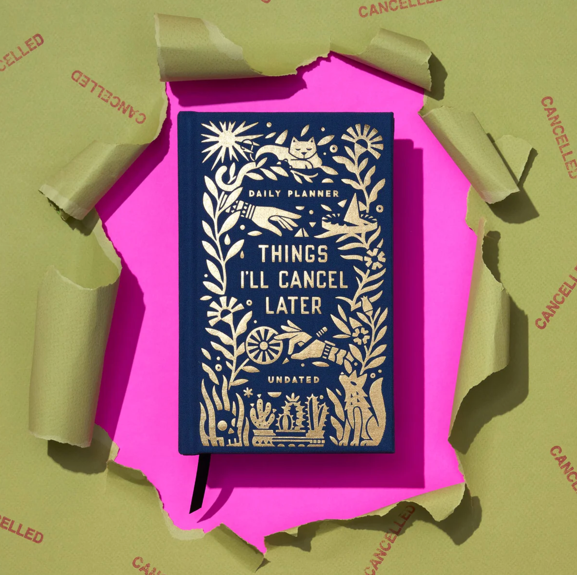 Brass Monkey Things I'll Cancel Later Undated Mini Planner