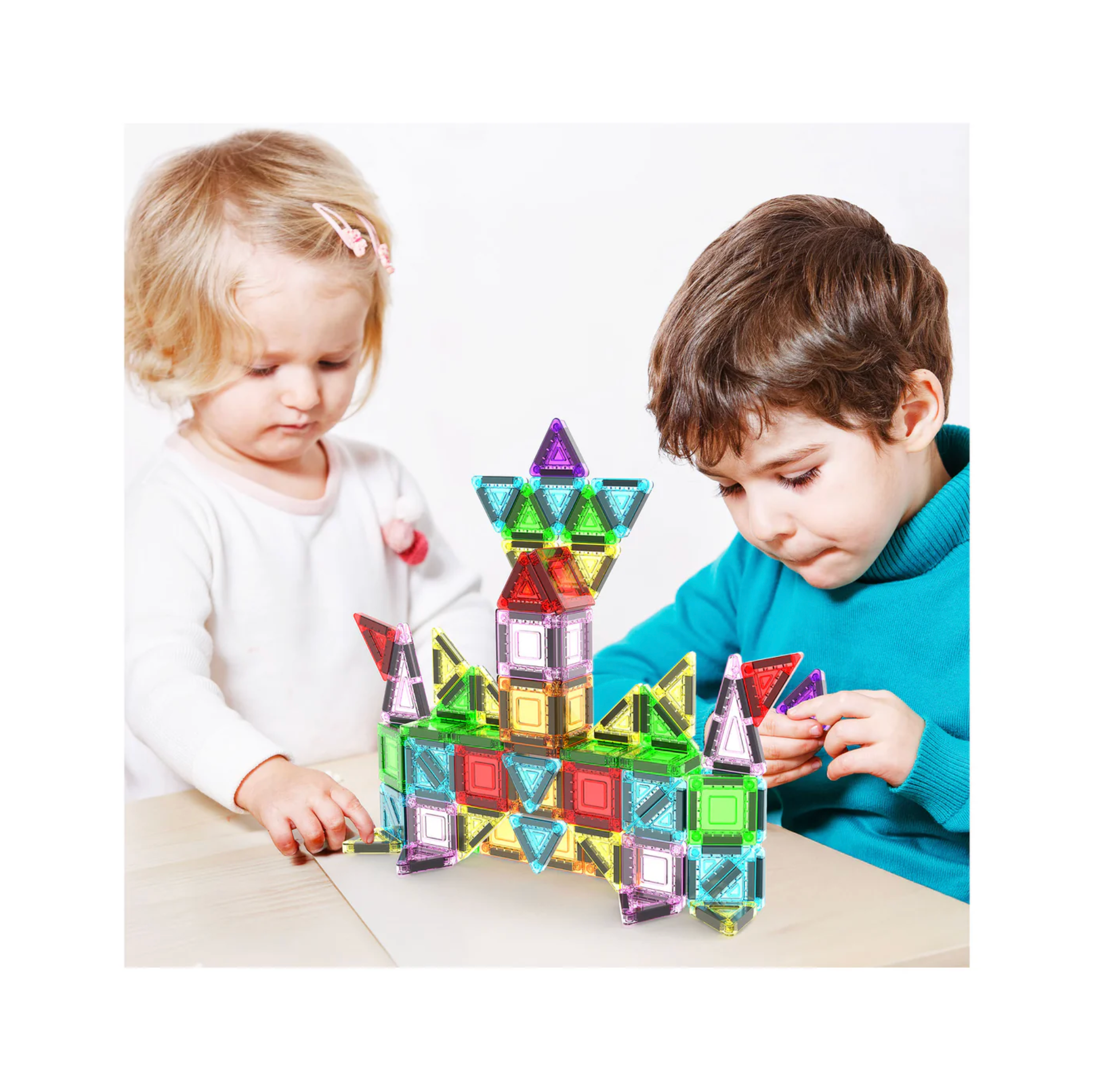 Picasso Tiles 50pc Nano Magnetic Building Tiles Construction Travel Set - Stay Forever