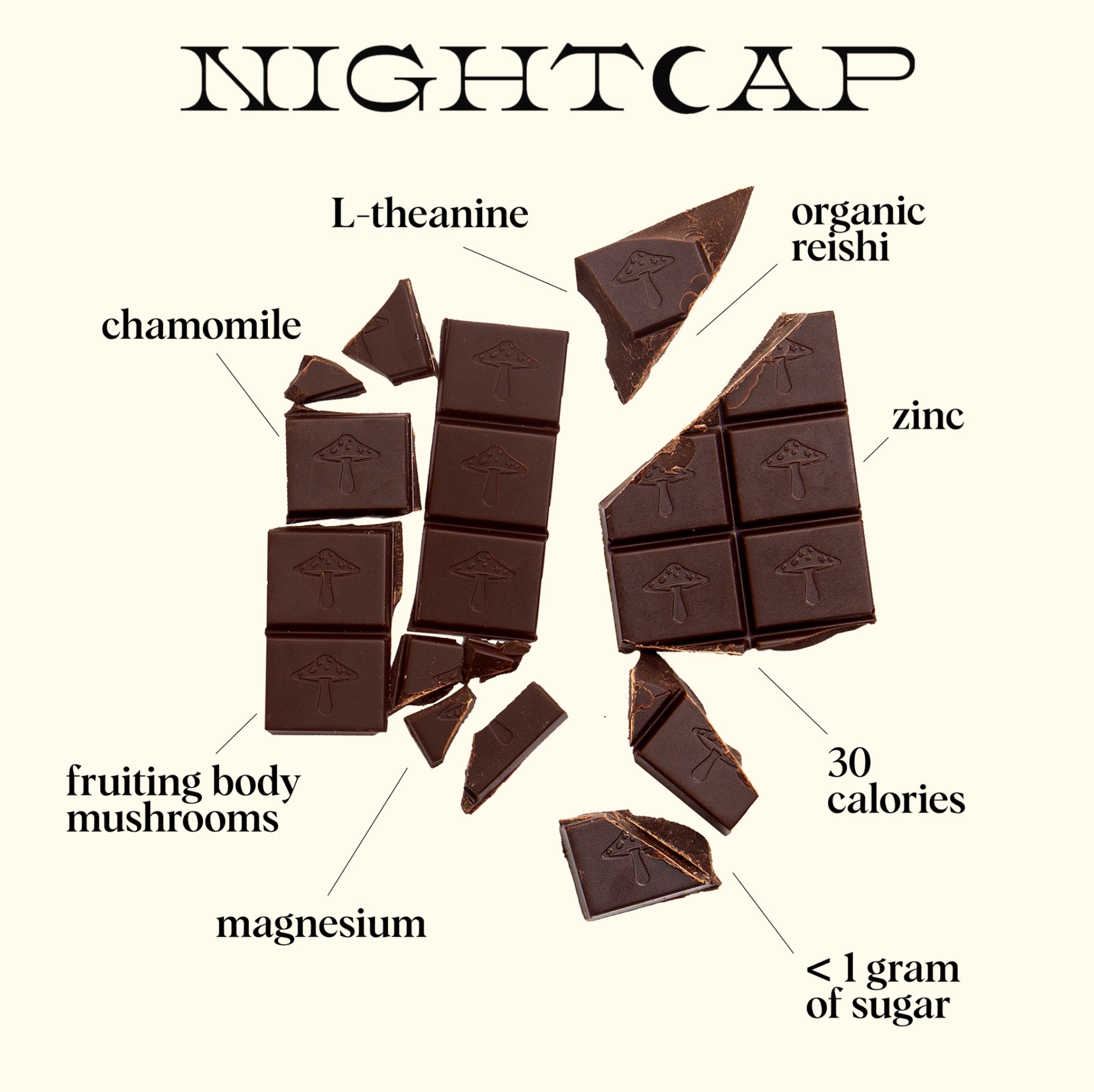 Nightcap Mushroom Chocolate For Deep Sleep - Stay Forever