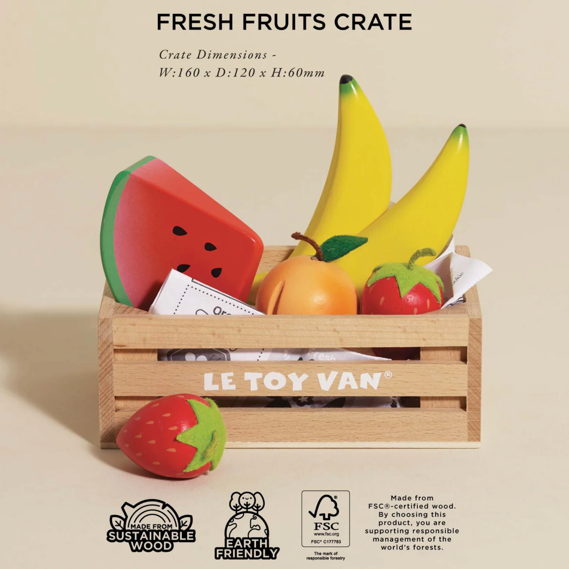 Smoothie Fruit Wooden Market Crate