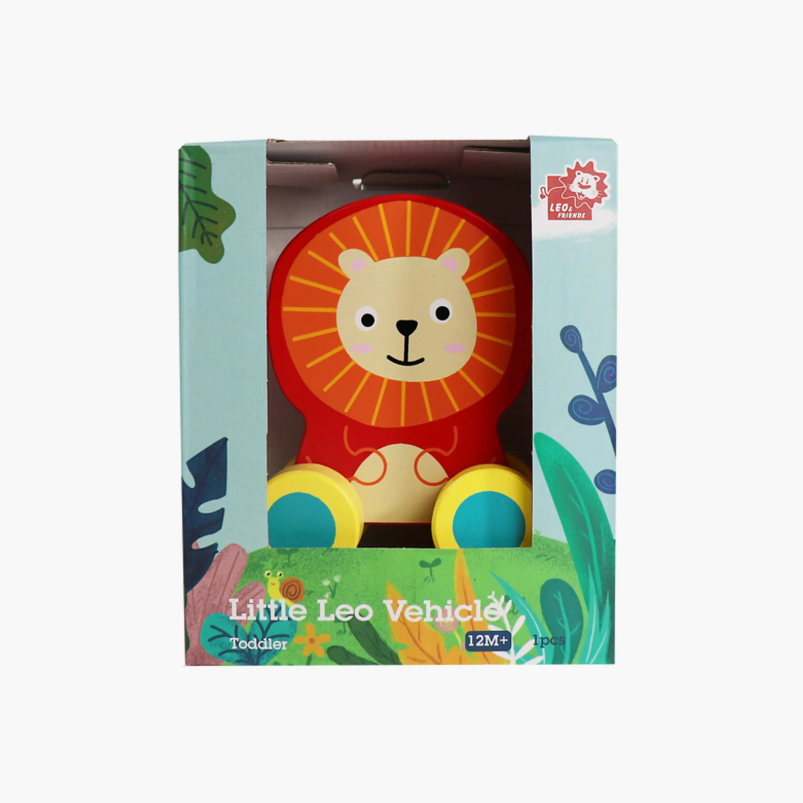 Wooden Little Leo Lion Vehicle Toy
