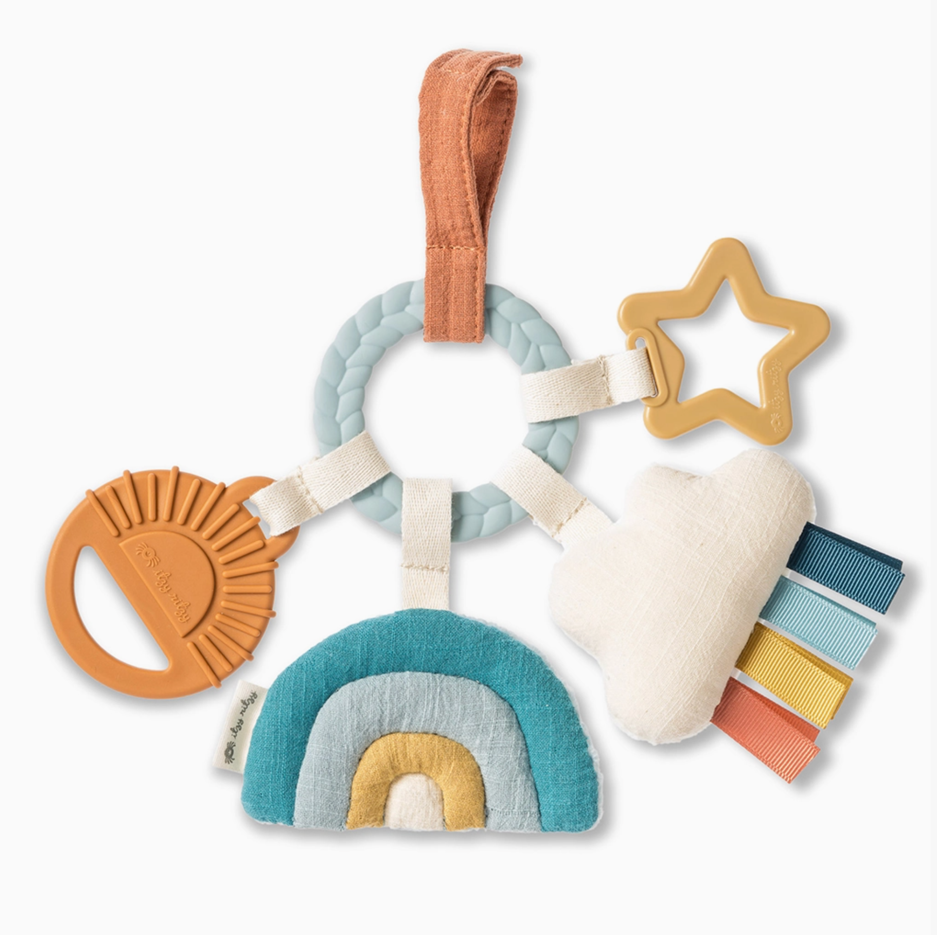 Bitzy Busy Ring™ Teething Activity Toy Rainbow