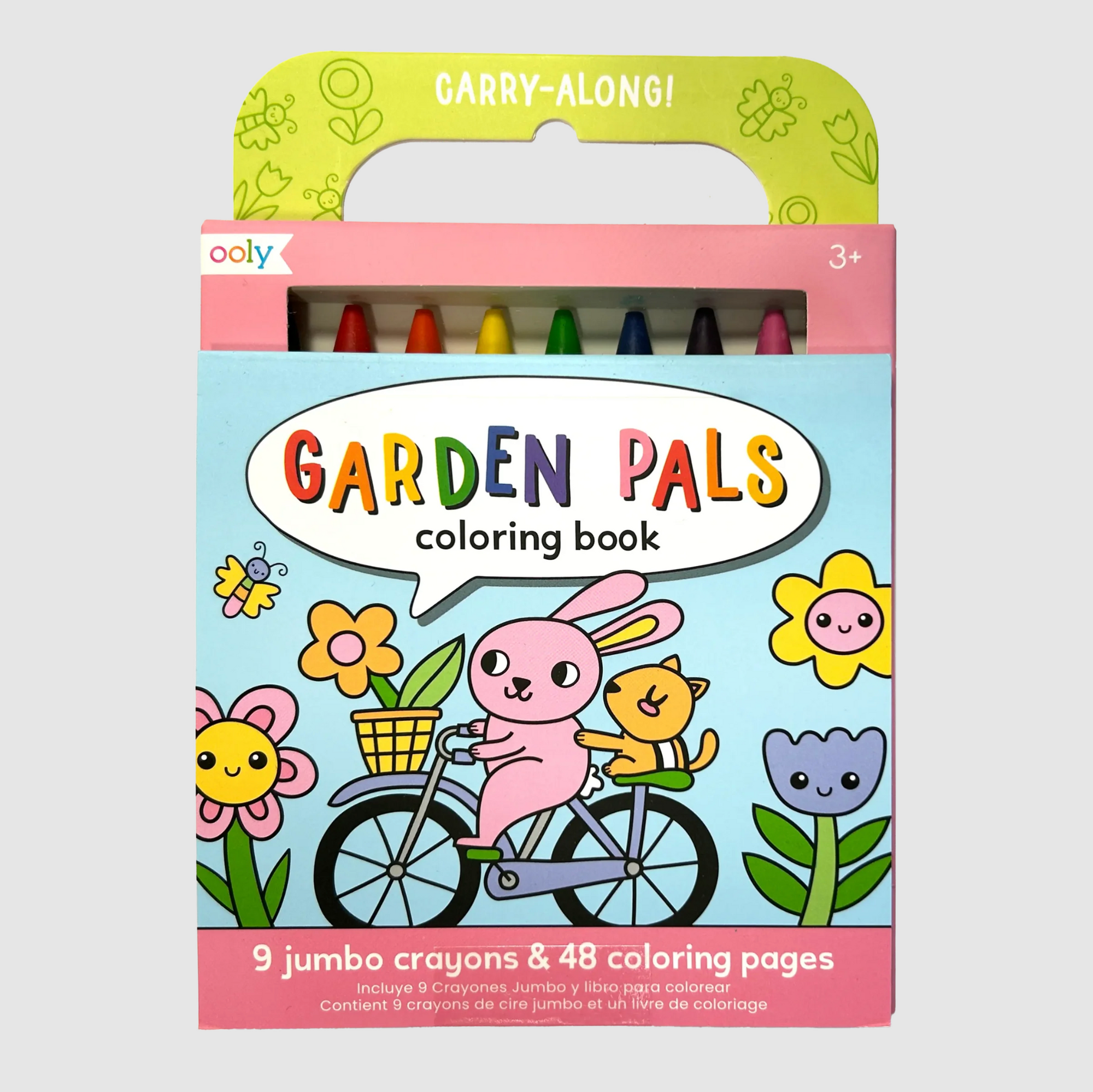 Carry Along Crayons & Coloring Book Kit - Garden Pals