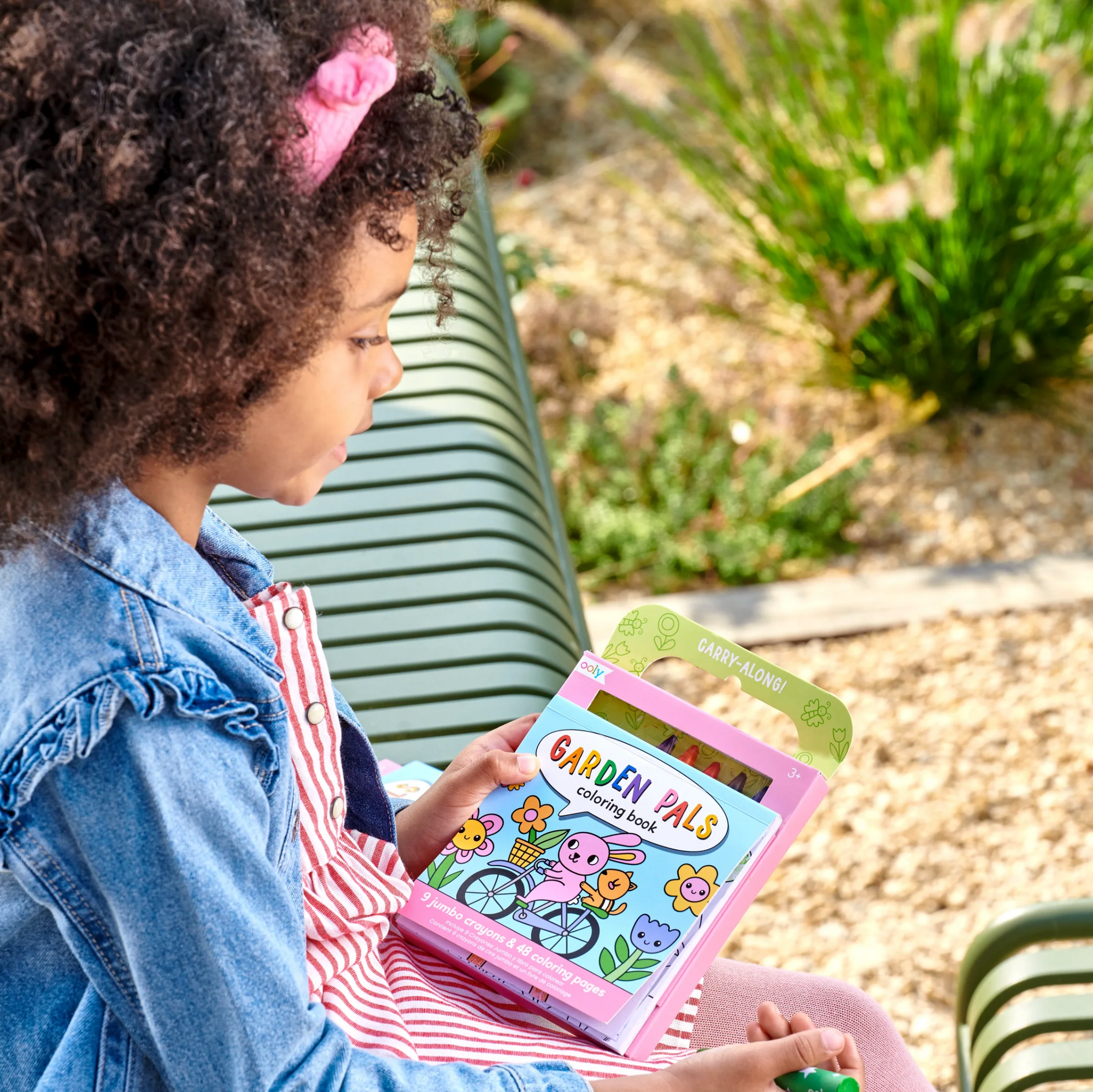 Carry Along Crayons & Coloring Book Kit - Garden Pals