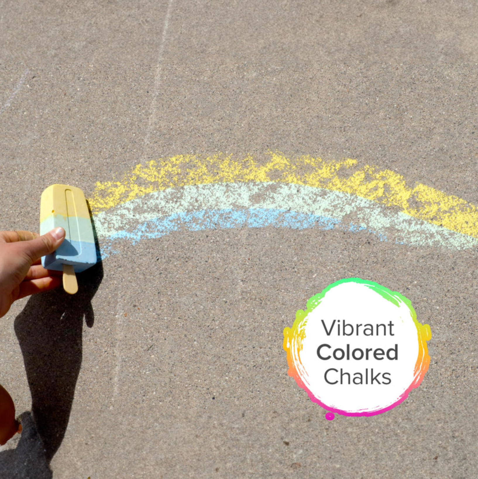 3 Color Popsicle Glitter Chalk 6 Pack