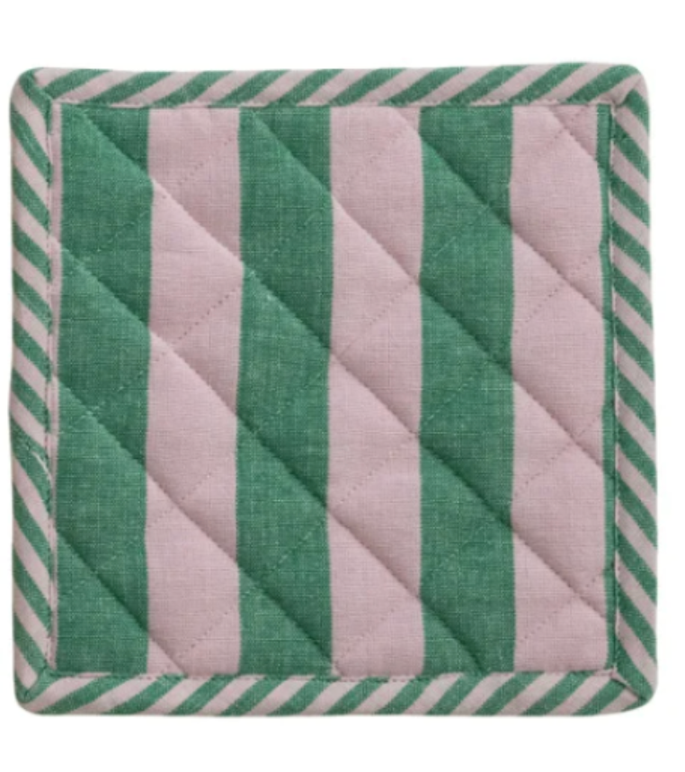 Cotton Contrast Stripe Pot Holder
