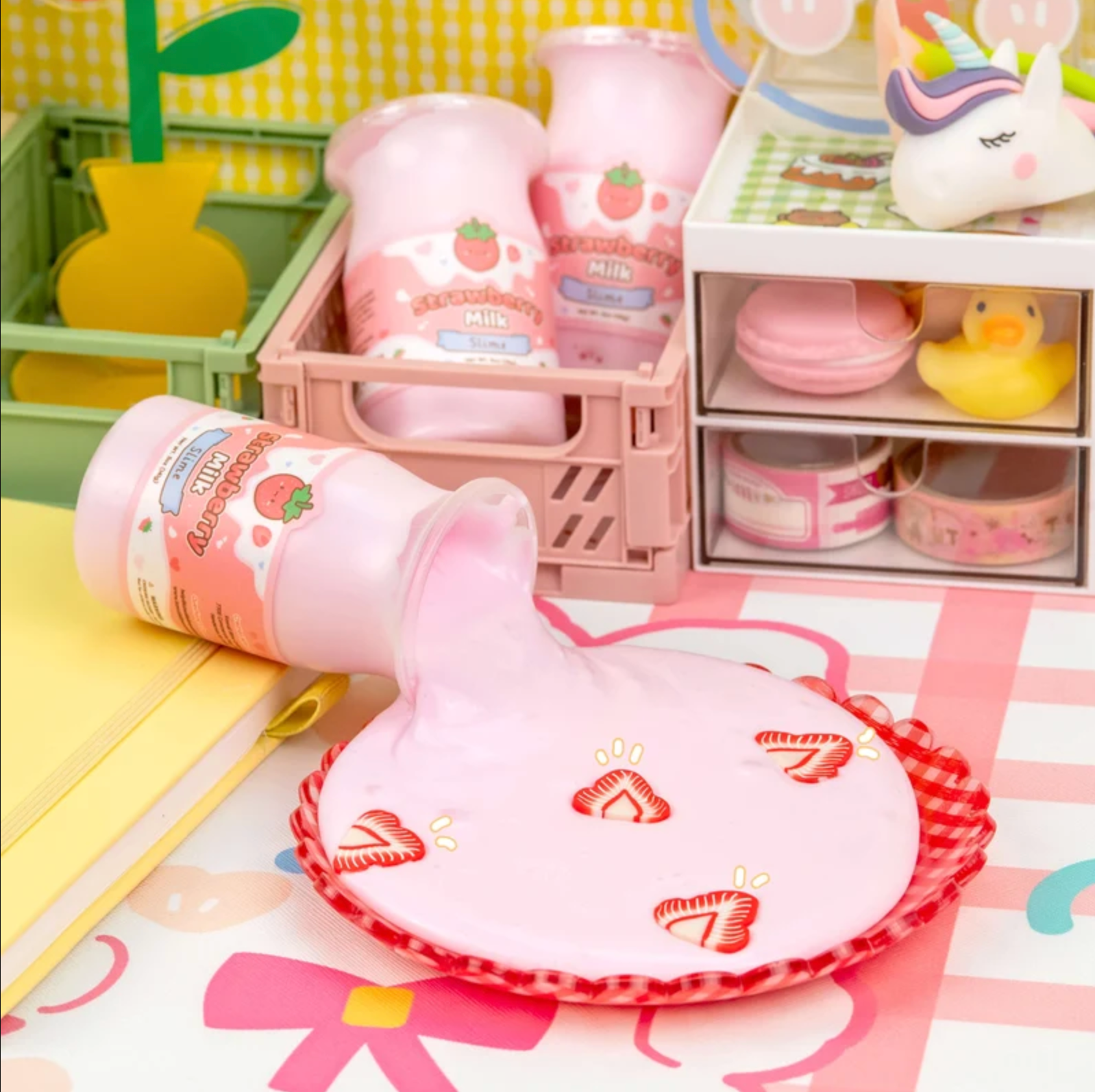Strawberry Milk Glossy Slime