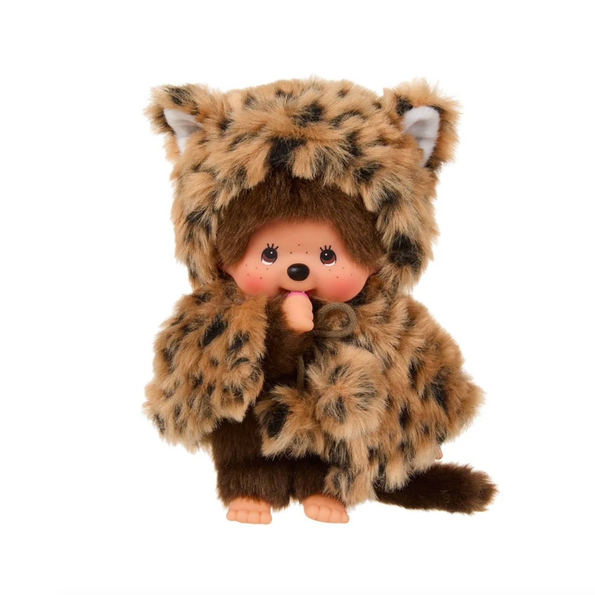 Monchhichi Girl Leopard Hood
