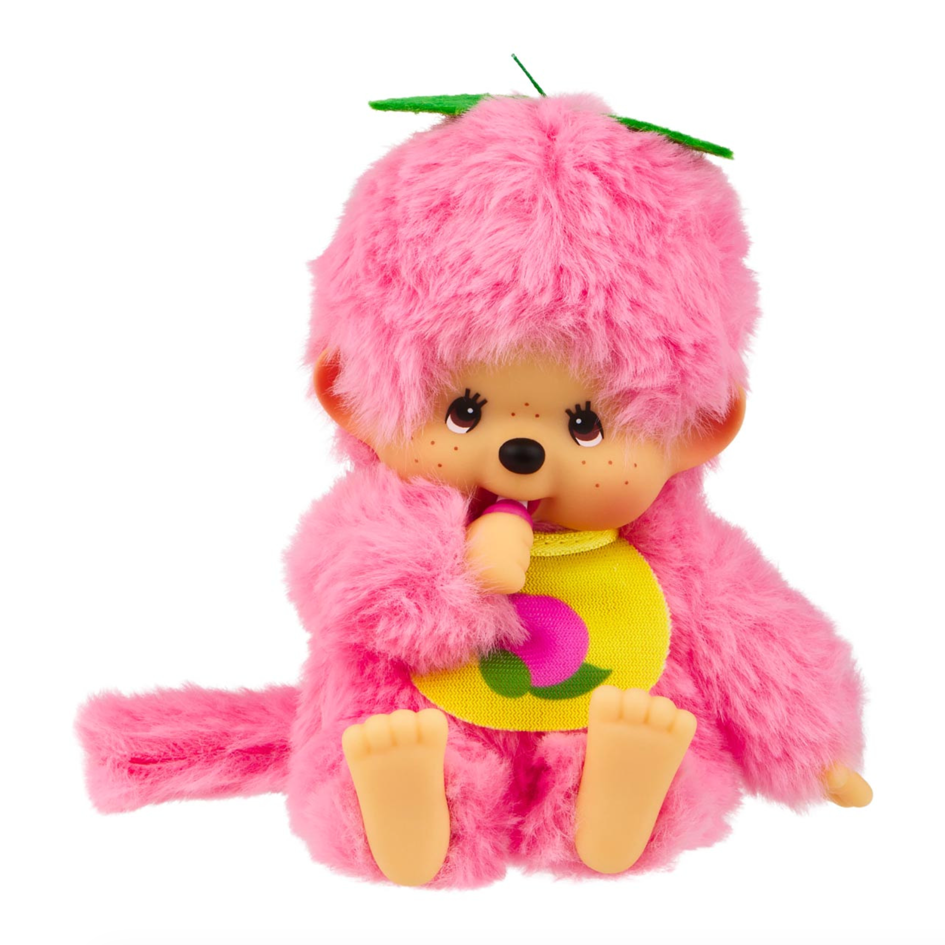 Sekiguchi Monchhichi Fruit Color Peach Pink Plush Doll